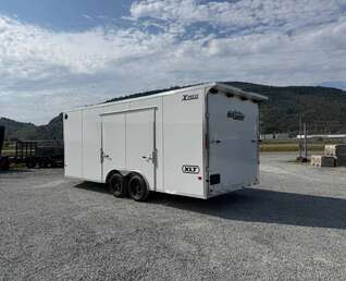 Thumbnail Photo of 2027 Alcom XLT Pro 8.5x20 Car Hauler Enclosed Cargo Trailer w/ Side escape door & Translucent Roof 7000lb GVW White Polycor Exterior