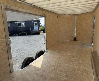 Thumbnail Photo of 2027 Alcom XLT Pro 8.5x20 Car Hauler Enclosed Cargo Trailer w/ Side escape door & Translucent Roof 7000lb GVW White Polycor Exterior