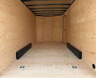 Thumbnail Photo of 2027 Royal 7.5X16 V-NOSE RAMP DOOR EXTRA HEIGHT Cargo / Enclosed Trailer GLOSS Black w/ Blackout Package 7700lb GVW (GSR)