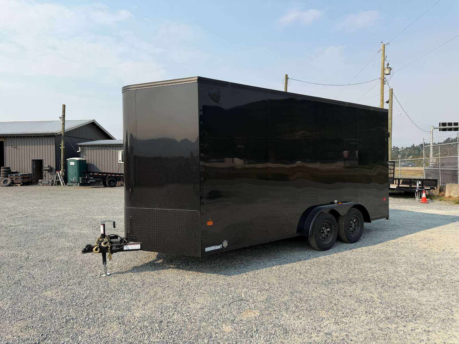 Photo of 2027 Royal 7.5X16 V-NOSE RAMP DOOR EXTRA HEIGHT Cargo / Enclosed Trailer GLOSS Black w/ Blackout Package 7700lb GVW (GSR)