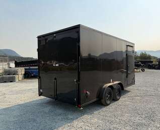 Thumbnail Photo of 2027 Royal 7.5X16 V-NOSE RAMP DOOR EXTRA HEIGHT Cargo / Enclosed Trailer GLOSS Black w/ Blackout Package 7700lb GVW (GSR)