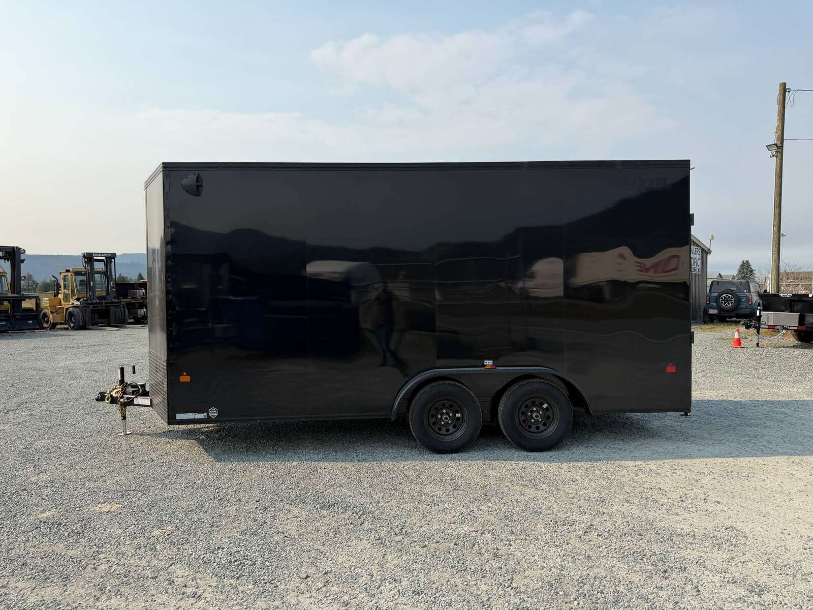 Photo of 2027 Royal 7.5X16 V-NOSE RAMP DOOR EXTRA HEIGHT Cargo / Enclosed Trailer GLOSS Black w/ Blackout Package 7700lb GVW (GSR)