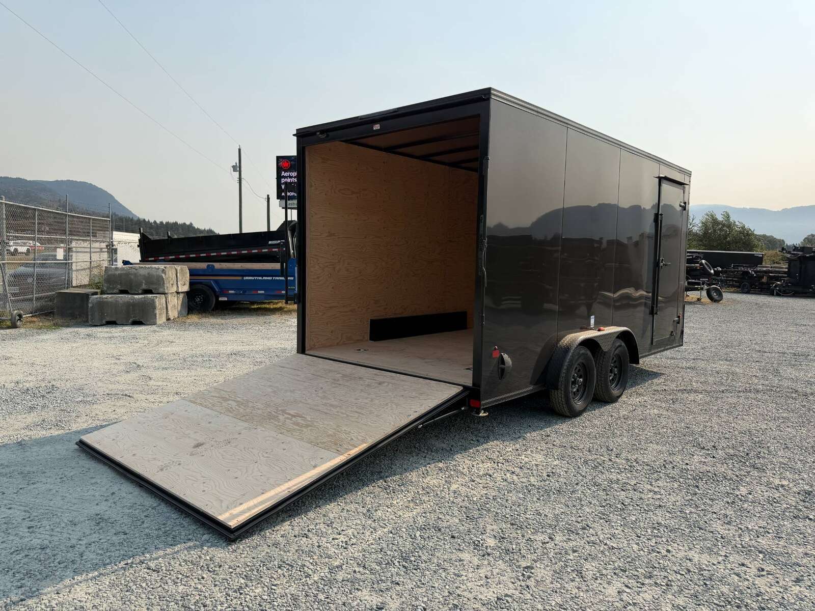 Photo of 2027 Royal 7.5X16 V-NOSE RAMP DOOR EXTRA HEIGHT Cargo / Enclosed Trailer GLOSS Black w/ Blackout Package 7700lb GVW (GSR)