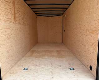 Thumbnail Photo of 2027 Royal 7x16 Enclosed Cargo Trailer V Nose Ramp Door Black 7700lb GVW Extra Height (GSR)