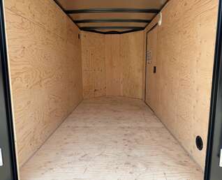 Thumbnail Photo of 2026 Royal Cargo 5x10 Cargo Enclosed Trailer V Nose Ramp Door Charcoal Grey Side Door (GSR)