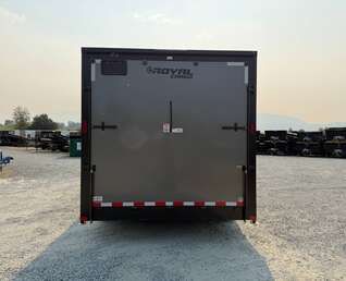 Thumbnail Photo of 2027 Royal Cargo 8.5X16 V NOSE Cargo / Enclosed Trailer Charcoal Grey w/ BLACKOUT PKG RAMP DOOR EXTRA HEIGHT 11,400LB GVW (GSR)