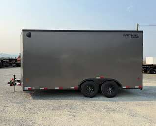 Thumbnail Photo of 2027 Royal Cargo 8.5X16 V NOSE Cargo / Enclosed Trailer Charcoal Grey w/ BLACKOUT PKG RAMP DOOR EXTRA HEIGHT 11,400LB GVW (GSR)