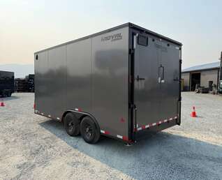 Thumbnail Photo of 2027 Royal Cargo 8.5X16 V NOSE Cargo / Enclosed Trailer Charcoal Grey w/ BLACKOUT PKG RAMP DOOR EXTRA HEIGHT 11,400LB GVW (GSR)