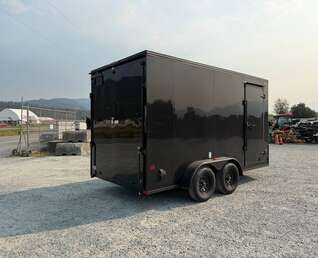 Thumbnail Photo of 2027 Royal Cargo 7X14 V Nose 7700LB GVW RAMP DOOR Black w/ Blackout Package Enclosed Cargo Trailer Extra Tall (GSR)