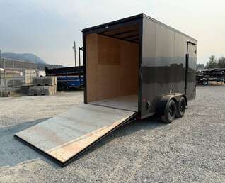 Thumbnail Photo of 2027 Royal Cargo 7X14 V Nose 7700LB GVW RAMP DOOR Black w/ Blackout Package Enclosed Cargo Trailer Extra Tall (GSR)