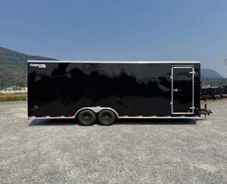 Thumbnail Photo of 2027 Royal Cargo 8.5x24 V Nose Car Hauler Cargo / Enclosed Trailer 11,400lb GVW GLOSS Black Ramp Door Extra Height (GSR)