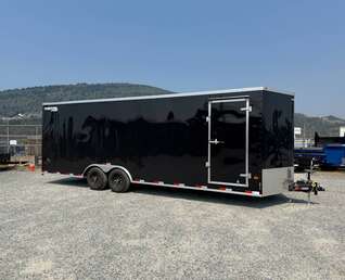 Thumbnail Photo of 2027 Royal Cargo 8.5x24 V Nose Car Hauler Cargo / Enclosed Trailer 11,400lb GVW GLOSS Black Ramp Door Extra Height (GSR)