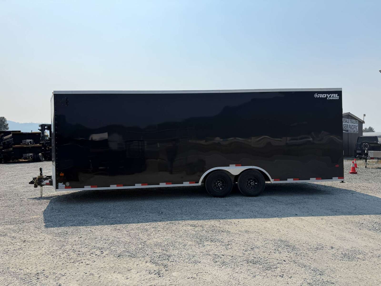 Photo of 2027 Royal Cargo 8.5x24 V Nose Car Hauler Cargo / Enclosed Trailer 11,400lb GVW GLOSS Black Ramp Door Extra Height (GSR)