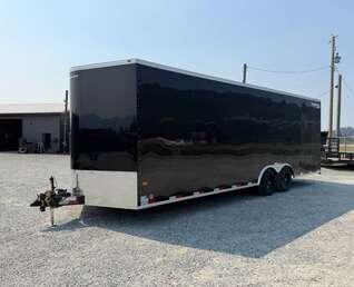 Thumbnail Photo of 2027 Royal Cargo 8.5x24 V Nose Car Hauler Cargo / Enclosed Trailer 11,400lb GVW GLOSS Black Ramp Door Extra Height (GSR)