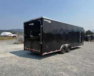 Thumbnail Photo of 2027 Royal Cargo 8.5x24 V Nose Car Hauler Cargo / Enclosed Trailer 11,400lb GVW GLOSS Black Ramp Door Extra Height (GSR)