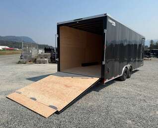 Thumbnail Photo of 2027 Royal Cargo 8.5x24 V Nose Car Hauler Cargo / Enclosed Trailer 11,400lb GVW GLOSS Black Ramp Door Extra Height (GSR)