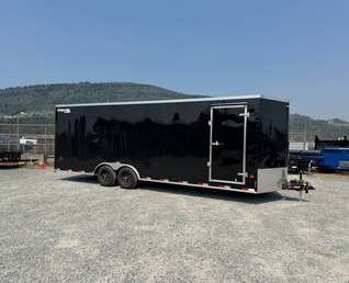 Thumbnail Photo of 2027 Royal Cargo 8.5x24 V Nose Car Hauler Cargo / Enclosed Trailer 11,400lb GVW GLOSS Black Ramp Door Extra Height (GSR)