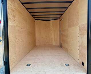 Thumbnail Photo of 2027 Royal Cargo 7X14 V Nose 7700LB GVW BARN DOORS Gloss Black Enclosed Cargo Trailer Extra Tall