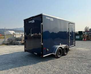 Thumbnail Photo of 2027 Royal Cargo 7X14 V Nose 7700LB GVW RAMP DOOR Blue Enclosed Cargo Trailer Extra Tall (GSR)