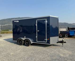 Thumbnail Photo of 2027 Royal Cargo 7X14 V Nose 7700LB GVW RAMP DOOR Blue Enclosed Cargo Trailer Extra Tall (GSR)