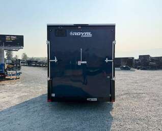 Thumbnail Photo of 2027 Royal Cargo 7X14 V Nose 7700LB GVW RAMP DOOR Blue Enclosed Cargo Trailer Extra Tall (GSR)