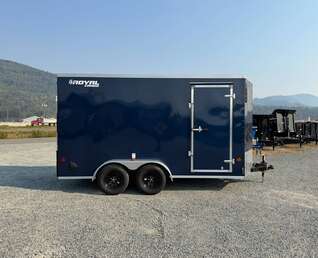 Thumbnail Photo of 2027 Royal Cargo 7X14 V Nose 7700LB GVW RAMP DOOR Blue Enclosed Cargo Trailer Extra Tall (GSR)