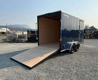 Thumbnail Photo of 2027 Royal Cargo 7X14 V Nose 7700LB GVW RAMP DOOR Blue Enclosed Cargo Trailer Extra Tall (GSR)