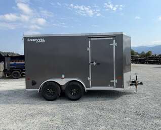 Thumbnail Photo of 2027 Royal Cargo 6x12 V Nose Cargo / Enclosed Trailer Ramp Door Charcoal Grey Tandem Axle 7700lb GVW (GSR)