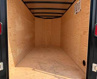Thumbnail Photo of 2027 Royal Cargo 5x10 Enclosed Cargo Trailer V Nose Gloss Black Ramp Door 2990lb GVW (GSR)