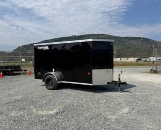 Thumbnail Photo of 2027 Royal Cargo 5x10 Enclosed Cargo Trailer V Nose Gloss Black Ramp Door 2990lb GVW (GSR)