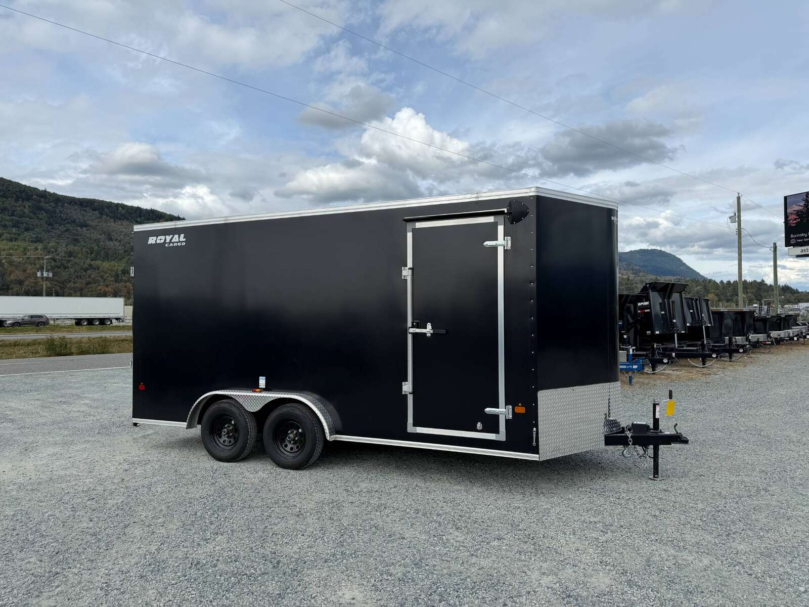 Photo of Pre Owned Used 2026 Royal 7.5X16 V-NOSE RAMP DOOR EXTRA HEIGHT Cargo / Enclosed Trailer Black 7700lb GVW