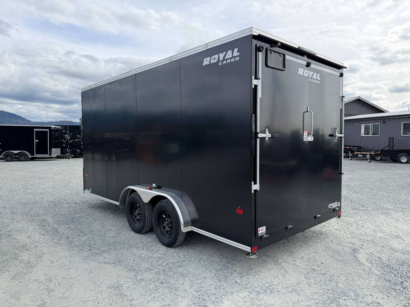 Photo of Pre Owned Used 2026 Royal 7.5X16 V-NOSE RAMP DOOR EXTRA HEIGHT Cargo / Enclosed Trailer Black 7700lb GVW