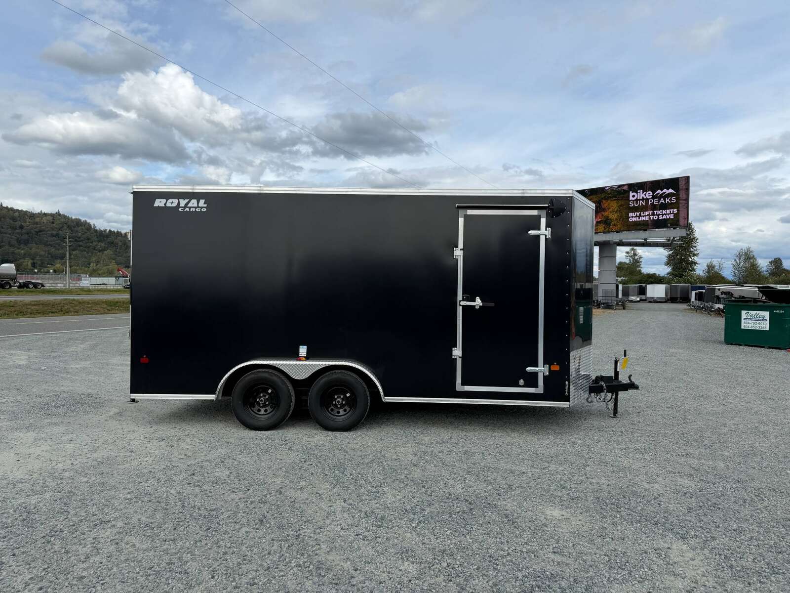 Photo of Pre Owned Used 2026 Royal 7.5X16 V-NOSE RAMP DOOR EXTRA HEIGHT Cargo / Enclosed Trailer Black 7700lb GVW