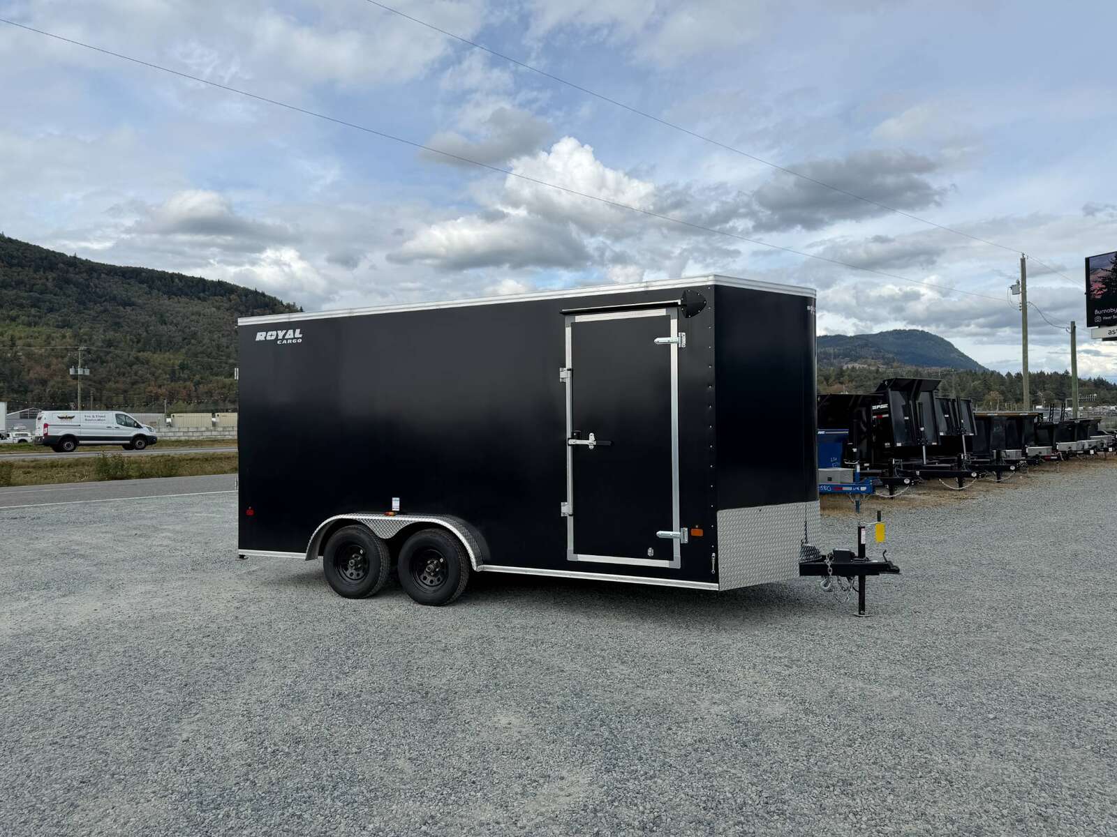 Photo of Pre Owned Used 2026 Royal 7.5X16 V-NOSE RAMP DOOR EXTRA HEIGHT Cargo / Enclosed Trailer Black 7700lb GVW