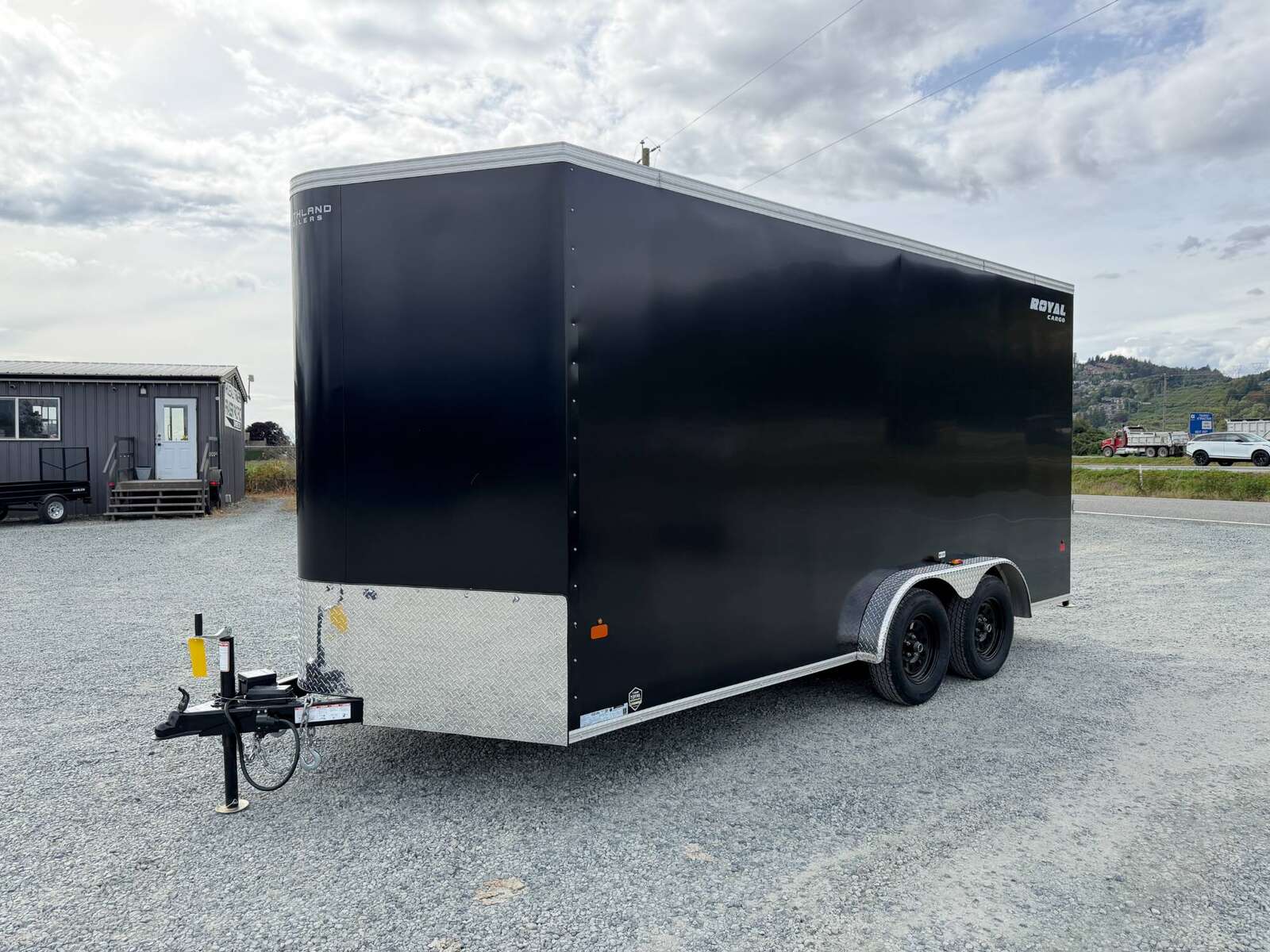 Photo of Pre Owned Used 2026 Royal 7.5X16 V-NOSE RAMP DOOR EXTRA HEIGHT Cargo / Enclosed Trailer Black 7700lb GVW