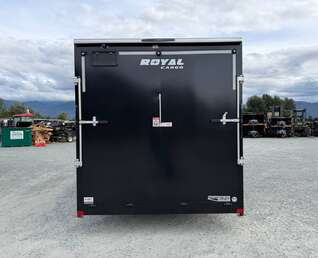 Thumbnail Photo of Pre Owned Used 2026 Royal 7.5X16 V-NOSE RAMP DOOR EXTRA HEIGHT Cargo / Enclosed Trailer Black 7700lb GVW
