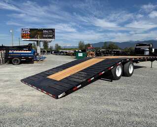 Thumbnail Photo of 2027 Southland 32' Gooseneck Equipment Flat Deck Trailer 38,000lbs w/ 12' Hydraulic Dovetail