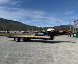Thumbnail Photo of 2027 Southland 32' Gooseneck Equipment Flat Deck Trailer 38,000lbs w/ 12' Hydraulic Dovetail