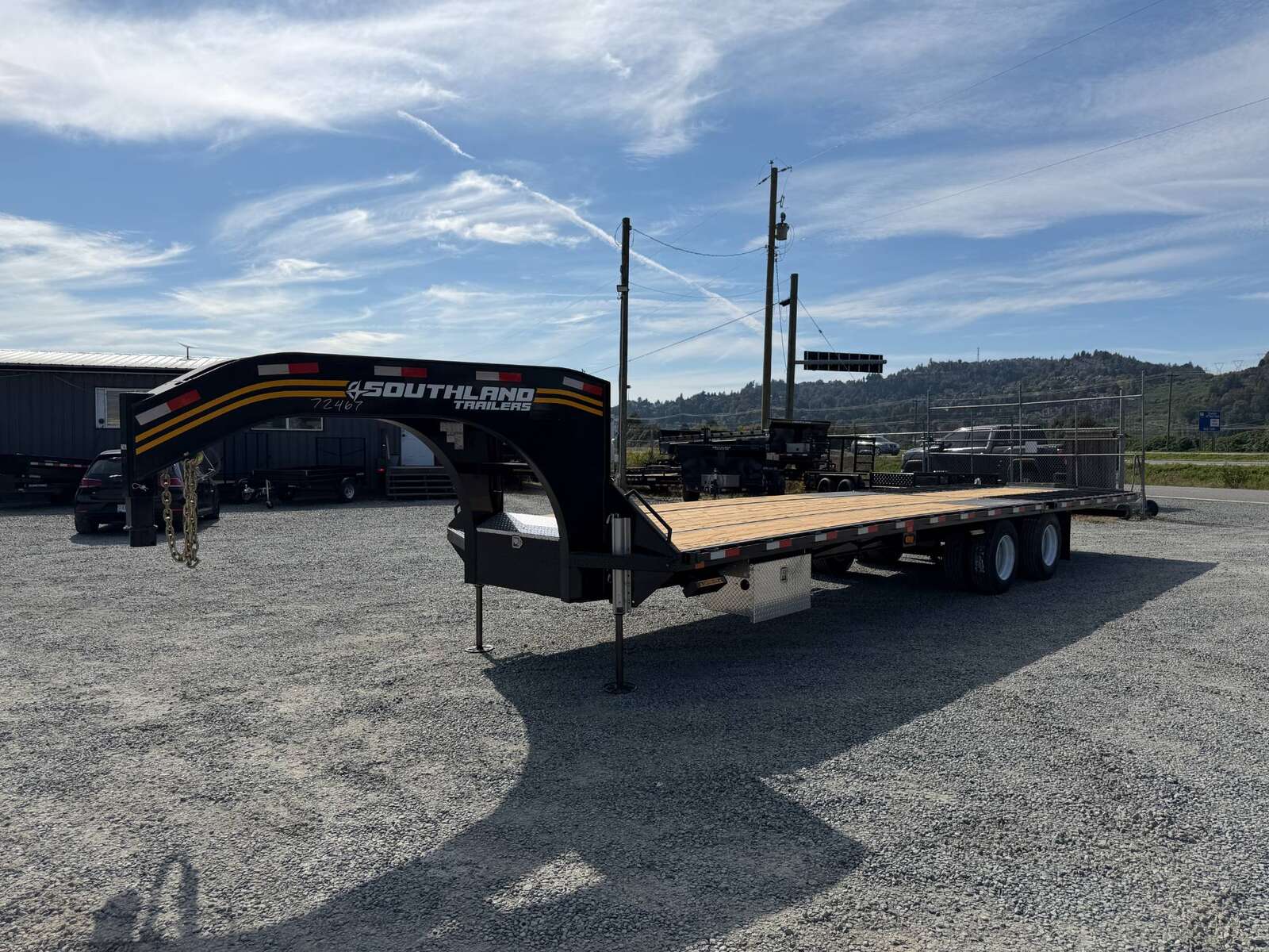 Photo of 2027 Southland 32' Gooseneck Equipment Flat Deck Trailer 38,000lbs w/ 12' Hydraulic Dovetail