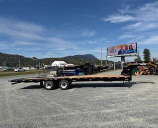 Thumbnail Photo of 2027 Southland 32' Gooseneck Equipment Flat Deck Trailer 38,000lbs w/ 12' Hydraulic Dovetail