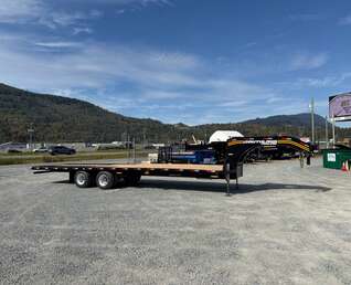 Thumbnail Photo of 2027 Southland 32' Gooseneck Equipment Flat Deck Trailer 38,000lbs w/ 12' Hydraulic Dovetail