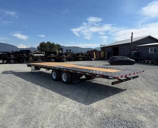 Thumbnail Photo of 2027 Southland 32' Gooseneck Equipment Flat Deck Trailer 38,000lbs w/ 12' Hydraulic Dovetail