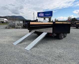 Thumbnail Photo of 2027 Southland 7x16 Dump Trailer 15,400lbs GVW with Tarp And Ramps (SL716-14K)