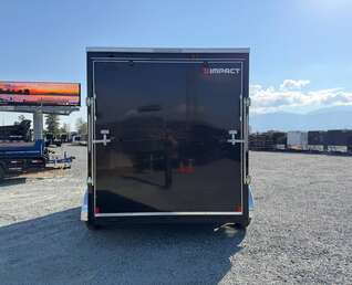 Thumbnail Photo of 2027 Impact Quake 7x12 Cargo Enclosed Trailer Tandem Axle 7000lb GVW / POLYCOR Black Exterior / Extra Height w/ Ramp Door