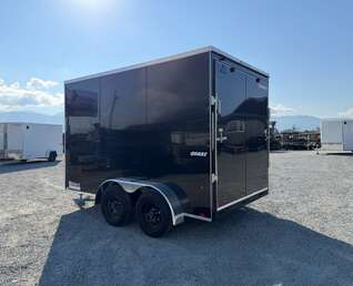 Thumbnail Photo of 2027 Impact Quake 7x12 Cargo Enclosed Trailer Tandem Axle 7000lb GVW / POLYCOR Black Exterior / Extra Height w/ Ramp Door