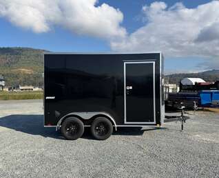 Thumbnail Photo of 2027 Impact Quake 7x12 Cargo Enclosed Trailer Tandem Axle 7000lb GVW / POLYCOR Black Exterior / Extra Height w/ Ramp Door
