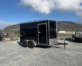 Thumbnail Photo of 2027 Impact Quake 7x12 Cargo Enclosed Trailer Tandem Axle 7000lb GVW / POLYCOR Black Exterior / Extra Height w/ Ramp Door