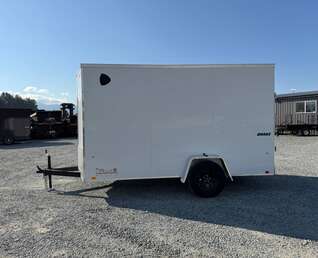 Thumbnail Photo of 2027 Impact Quake 6x12 V Nose Cargo / Enclosed Trailer / Polycor White Exterior / Ramp Door Extra Height 2990lb GVW