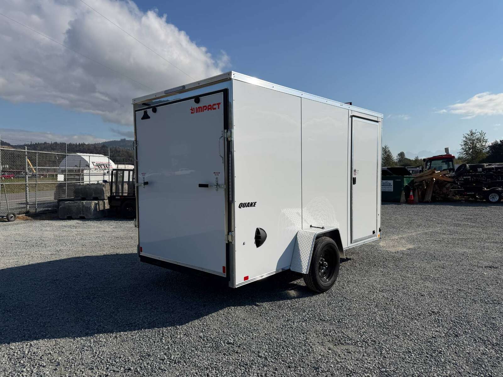 Photo of 2027 Impact Quake 6x12 V Nose Cargo / Enclosed Trailer / Polycor White Exterior / Ramp Door Extra Height 2990lb GVW