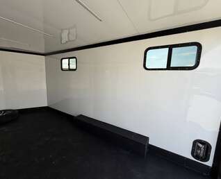 Thumbnail Photo of 2027 Royal 8.5x16 V Nose Cargo Enclosed Trailer Camping Package Black w/ Blackout Pkg, Insulated, Ramp Door, White Walls, 2x Windows, Polycor & More!